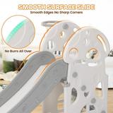 New 2024 4-in-1 Toddler Slide Indoor Slide for Toddlers with Extra Long Slide and Basketball Hoop Baby Slide Climbing Slide Playground for Kids Ideal Gift for Boys and Girls Aged 1-7