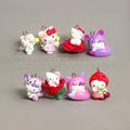 Mini Hello Kitty Cat Christmas Animal Action Figure Anime Figures Toy Hobbies Figurine Cartoon 2-3cm Sanrio Collectible Gift