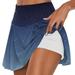 Wangxldd Women s Mini Tennis Skirts Activewear Athletic Stretchy Waist Short Skirt Lightweight Yoga Short Sports Skirts with Short Royal Blue S
