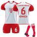 XNB 2023-2024 Bayern Munich Home Jersey #6 Kimmich Sportswear Soccer Jersey Activewear Set