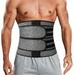 VASLANDA Men Sauna Waist Trimmer Sport Workout Fitness AB Belt with Adjustable Double Straps Waist Trainer Neoprene Body Shaper