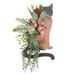 Cat Wreath With Flowers And Charming Door Decoration Moon Cat Home Decor Gift Party Decorations For Cat Lovers With Lights