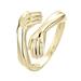 Deyared Women s Gold Rings Gold Plated Ring Set Gold Personality Fashion Hugging Open Ring Under $4 Ring for Women on Clearance