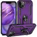 Case iPhone 13 Mini Phone Case iPhone 13 Mini Case Military Grade Protection Case with Built-in Kickstand Shockproof Rugged Case for iPhone 13 Mini-Purple