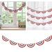 Riforla American Flag Bunting Pleated Fan String Patriotic Bunting Flag 4th of July Decoration US Flag Banners Memorial Day Independence Day Fourth July Red White Blue Outdoor Decor White One Size