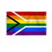 AGAS South Africa Rainbow Gay Pride Flag 3x5 Ft - Printed 200D Nylon - Brass Grommets Stitched Edges Fade Proof Sharp Colors - South African Pride Lgbtq Flag 3x5 Fts