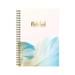 Lksixu Hardcover Spiral Journal Notebook A5 Aesthetic Feather Prints Wirebound College Ruled Paper Coil Notepad 75 Sheets Thick Paper Lined Journal Writing Planner Sketch Book for School Office