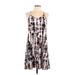 Nicole Miller New York Casual Dress - Slip dress: Ivory Acid Wash Print Dresses - Women's Size Large