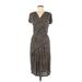 Max Mara Casual Dress V Neck Short sleeves: Brown Dresses - Women's Size 42