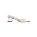 All Black Heels: Slip On Chunky Heel Casual White Shoes - Women's Size 38 - Open Toe