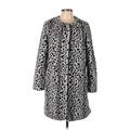 Venus Faux Fur Jacket: Gray Leopard Print Jackets & Outerwear - Women's Size 10