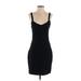 Express Cocktail Dress - Mini V Neck Sleeveless: Black Solid Dresses - Women's Size Small