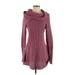 Angel of the North Casual Dress - Sweater Dress: Burgundy Dresses - Women's Size Small