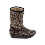 Alegria Boots: Brown Leopard Print Shoes - Women's Size 36 - Round Toe