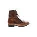 Ariat Boots: Combat Chunky Heel Boho Chic Brown Solid Shoes - Women's Size 8 - Round Toe