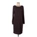 The Limited Cocktail Dress - Sheath: Burgundy Color Block Dresses - Women's Size Large Tall