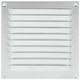 Grille d'aération estampée aluminium avec moustiquaire nylon 300 x 100 mm