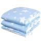 (Stars - Blue, 190cm Half Cot Bed) Crib Cot Bed Bumper Soft Padded Quilted Liner Baby Protector Nursery 100% Cotton