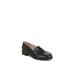 Wide Width Women's Sonoma 2 Loafer by LifeStride in Black Faux Leather (Size 9 1/2 W)