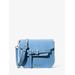 Michael Kors Emilia Small Pebbled Leather Crossbody Bag Blue One Size