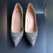J. Crew Shoes | J.Crew Collection Elsie Suede Pumps Glitter Cap Toe Coastal Grey Size: 9 | Color: Gray | Size: 9