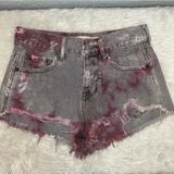 Brandy Melville Shorts | Brandy Melville Distresses Tiedye Shorts | Color: Gray/Purple | Size: 26