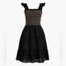 J. Crew Dresses | J. Crew Striped Smocked Tiered Mini Dress In Black | Color: Black | Size: L