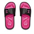 Under Armour Shoes | Nwt Girls' Under Armour Ignite Ix Grade School Kids' Slide Sandals Size 5 | Color: Pink | Size: 5g