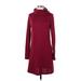 G by Giuliana Rancic Casual Dress - Sweater Dress: Burgundy Solid Dresses - Women's Size X-Small