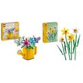 LEGO Creator 3in1 Gießkanne mit Blumen Set, Kinderzimmer-Deko, Baue eine Gießkanne & 40747 Creator Narzissen, Künstliches Blumen-Set für Kinder, präsentiere diesen Blumenstrauß