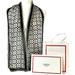 Coach Accessories | Coach Signature Cc Black & White Silky Scarf Semi Sheer & Coach Gift Box & Bag | Color: Black/White | Size: Os