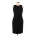 Liz Claiborne Casual Dress - Sheath High Neck Sleeveless: Black Solid Dresses - Women's Size 10 Petite