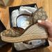 Coach Shoes | Coach Women Wedge Espadrille | Color: Brown/Tan | Size: 8