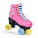 SMJ sport Damen Klassische Retro Rollschuhe | Verstellbare Größe | ABEC7 Kugellager | Pink Rosa Mädchen Classic Roller Skates Inliner Inlineskates | Gr. 31-34, 35-38 (35-38)