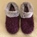 Nine West Shoes | Nine West Fuzzy Slippers. Size 7-8. Purple And Gray. Machine Washable! | Color: Gray/Purple | Size: 7-8