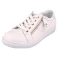 Padders Ladies Casual Soft Leather Trainers Arora - White Leather - UK Size 4 2E - EU Size 37
