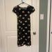 American Eagle Outfitters Dresses | American Eagle Floral Dress With Open Back And Cute Bow | Color: Black/Pink | Size: M