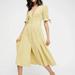 Free People Dresses | Free People Love Of My Life Buttondown Lime Midi Dress Xl | Color: Yellow | Size: Xl