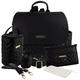 Nazareno Gabrielli 5807 Faux Leather Baby Changing Bag Set, Black, One Size