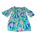 Lilly Pulitzer Dresses | Lilly Pulitzer Tobyn Tunic Dress Ikat Blue Island Exotic Off Shoulder Size Xs | Color: Blue | Size: Xs