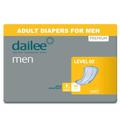 Dailee Men Level 2-90x Male Incontinence Pads - 6 Pack of 15 Shields for Urinary Incontinence and Bladder Control - 3 Drops