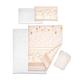 5 Piece Baby Bedding Duvet Pillow with Covers & Jersey Sheet fits 140x70cm Cot Bed (Mika Beige)