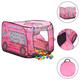 Toys & Games Outdoor Play Equipment Play Tents & Tunnels-Children Play Tent with 250 Balls Pink 70x112x70 cm