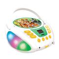 Lexibook RCD109ANX Jungle Animals-Bluetooth CD Player for Kids – Portable, Multicoloured Light Effects, Microphone, Aux-in Jack, AC or Battery-Operated, Girls, Boys, White