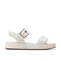 Clarks Alda Strap Leather Sandals In Off White Wide Fit Size 6