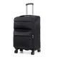 ZNBO Luggage case for Men, Oxford Cloth Luggage Box,Carry On Lightweight Travel,Trolley Bag with Wheels Suit Case Hand Luggage, Canvas Password Box,Black,22