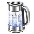 GABERLEE Electric Kettle Temperature Control, 12 Presets, 1.7L Fast Boil Quiet Glass Tea Kettle & Hot Water Boiler with 120 Mins Keep Warm, Removable Tea Infuser, BPA-Free, Stainless Steel