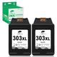 COLORETTO 303XL 2 Black Printer Ink Cartridge Replacement for HP 303 XL Compatible with HP Envy 6234 6230 7134 7830 7155 6232 6234 6220 6252 6255 6258 7120 7130 7132 7158 TANGO TANGO X Twin Pack