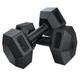 DEEYIN Dumbells Dumbbells For Men, Home Fitness Equipment For Arm Training, A Pair Of Rubber-coated Hexagonal Dumbbells Set Dumbell Set (Color : Black, Size : 6kg)