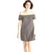 Madewell Dresses | Madewell Striped Exposed Shoulder Dress | Color: Blue/White | Size: L